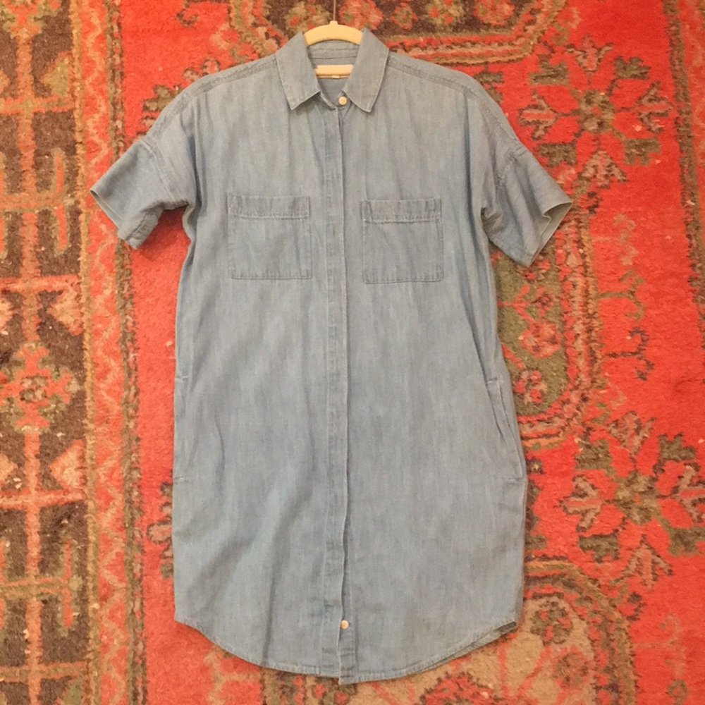 Madewell Light Denim Courier Dress XXS